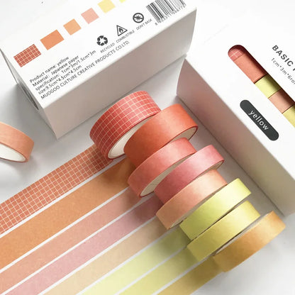 Solid Color Washi Tape Set (8-Pack)