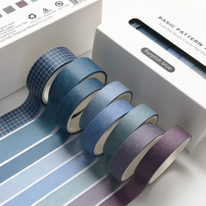 Solid Color Washi Tape Set (8-Pack)