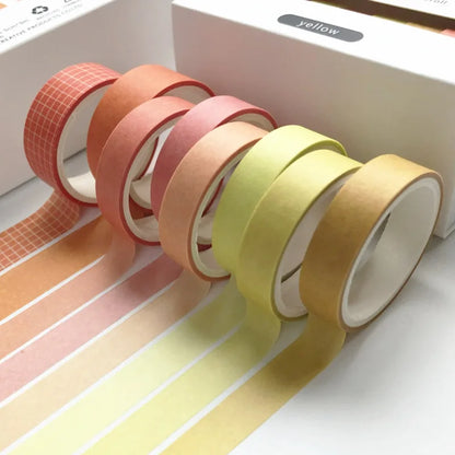 Solid Color Washi Tape Set (8-Pack)