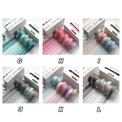 Solid Color Washi Tape Set (8-Pack)