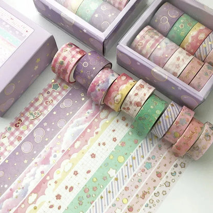 Kawaii Pastel Washi Tape Set (10-Pack)
