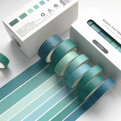 Solid Color Washi Tape Set (8-Pack)