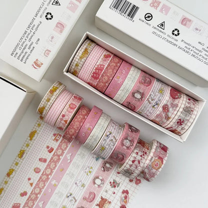 Vintage Washi Tape Set (8–20 Rolls)